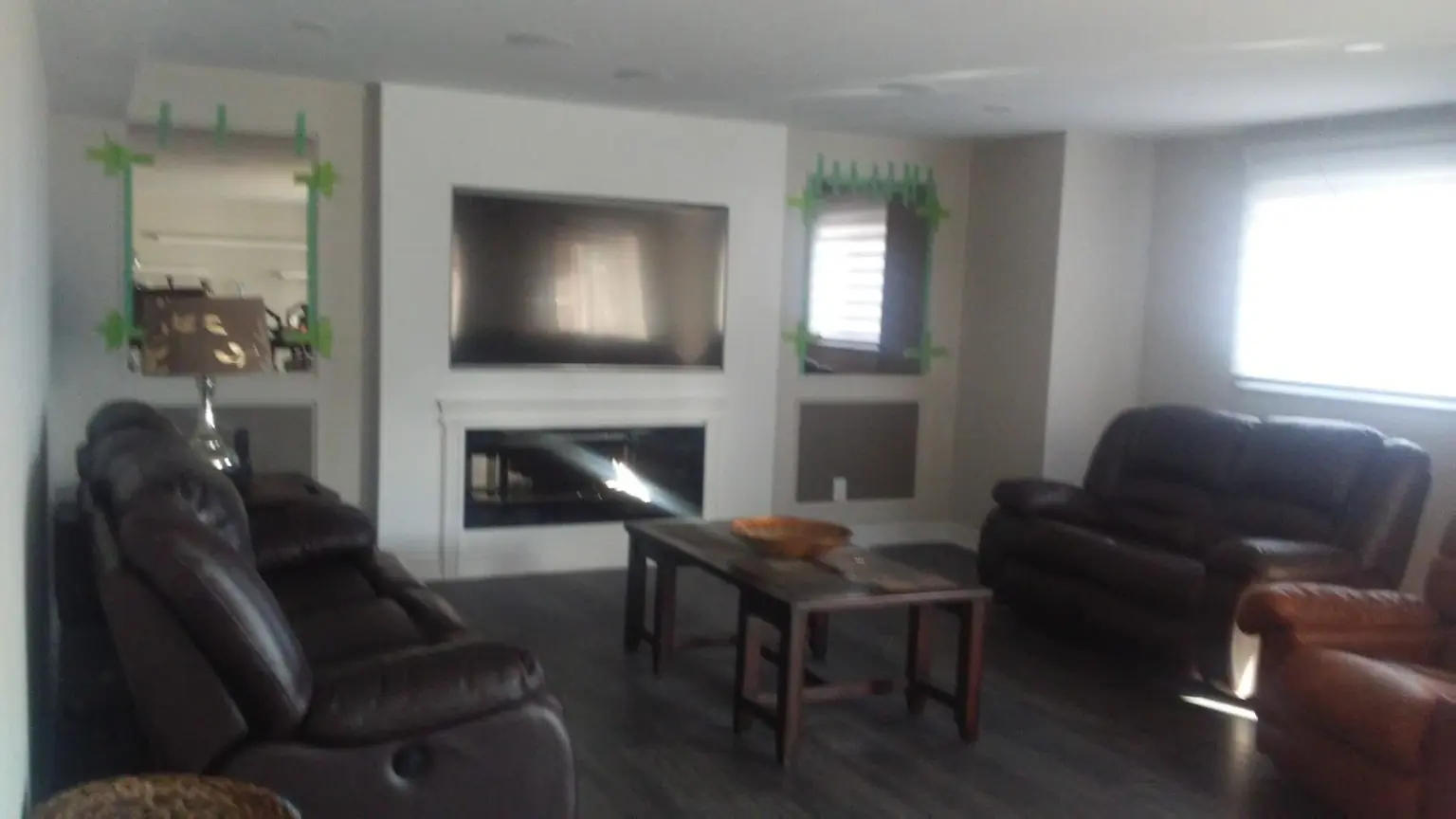 Basement renovation cleanup in progress in a Courtice home