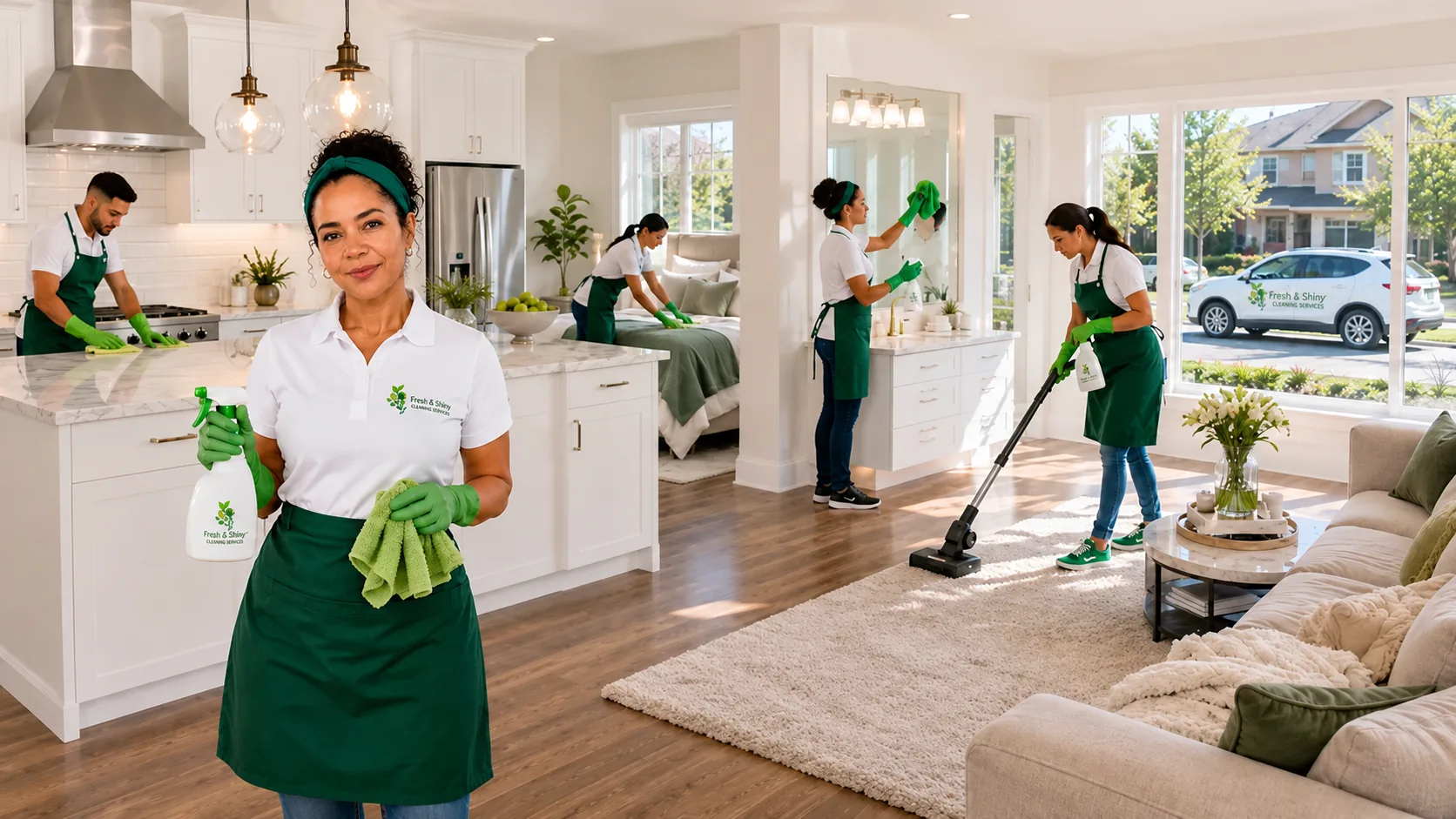 Fresh & Shiny professional cleaning team providing house cleaning services in Durham Region, Ontario