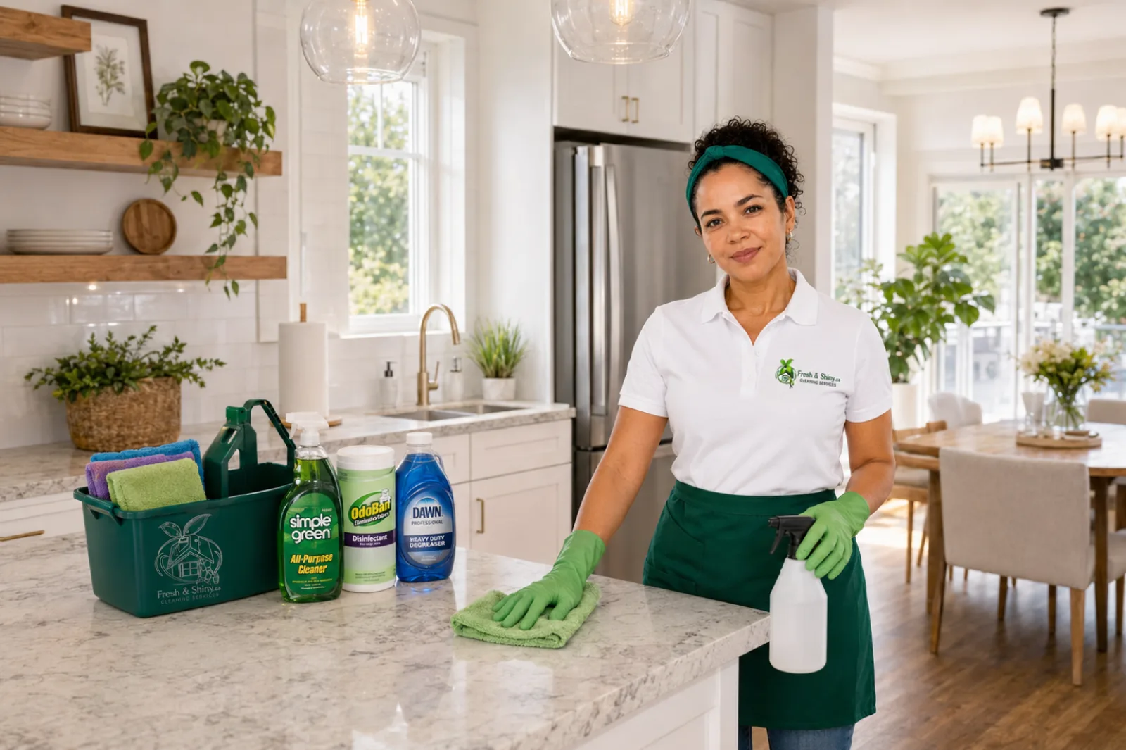 Fresh & Shiny professional eco-conscious cleaning products and microfiber system