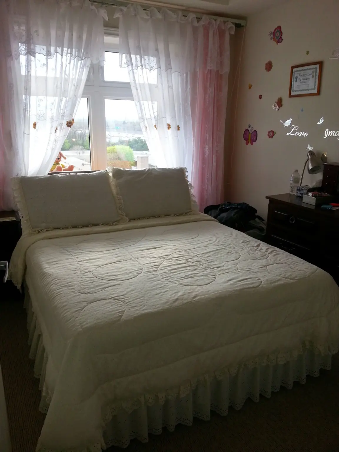 Bedroom prepared during a regular condo cleaning service in Ajax